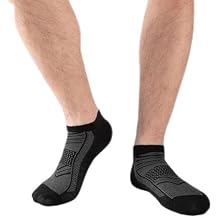 Men's No Show Socks, 30 Pairs Value Pack, US Size 8-12, Black and White