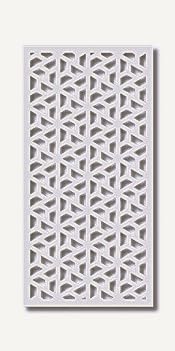 VIMA (Ternion) Decorative Wall Art Panel - 48" L x 24" W x 3/8" H, White Color PVC Board Panel with Private Screen Fence Design for Home Renovation & Wall Decor