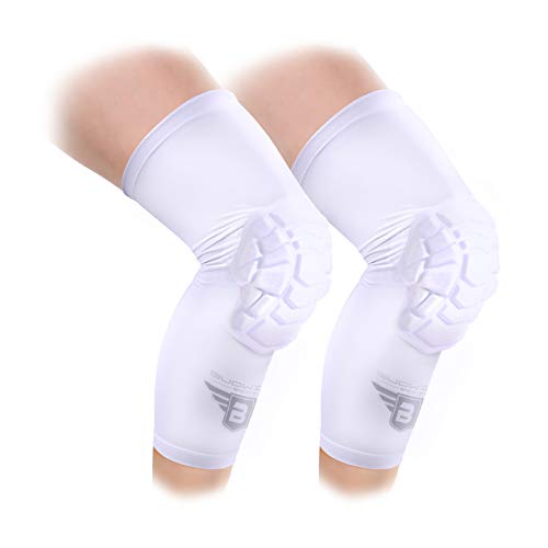 Pro Compression Padded Knee Sleeves Knee Pads Youth & Adult Basketball Football Wrestling Volleyball 1 Pair