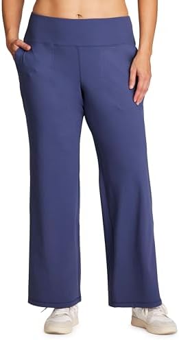 RBX Active Plus Size Yoga Pants for Women, Tummy Control Boot Cut Flare Legging Lightweight Buttery Soft Pants with Pockets