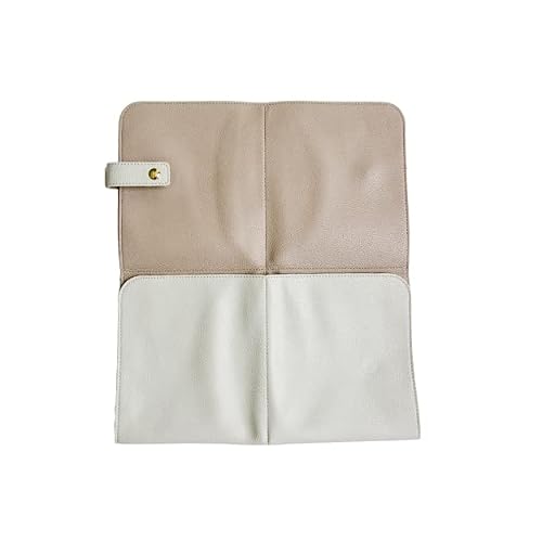 Elkie & Co. Newborn Baby Toddler Mom Vegan Leather Diaper Nappy Changing Pad Mat I Portable, Waterproof, Minimalist, Compact, Travel, Modern, Chic, Modern, Functional Taupe