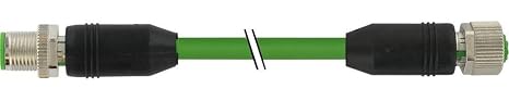 Murr ELEKTRONIK 7000-46041-8020015 0.15 M Cable Length,25 to +85 Degrees C, 30 VAC/DC, 4 AMP, A Coded, Cord Set, IP65/67, M12 6 PIN Male to M12 6 PIN Female Connection, Shielded