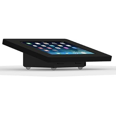 VidaMount Black Home Button Covered Enclosure and Fixed Tilted 15 DeskSurface Mount [Bundle] Compatible with iPad 9.7 5th  6th Gen, Pro 9.7, Air 12