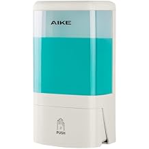 AIKE Wall Mount Liquid Soap Dispenser for Commercial Bathrooms,Offices,Restaurants 40 oz Large Capacity AK1007,White