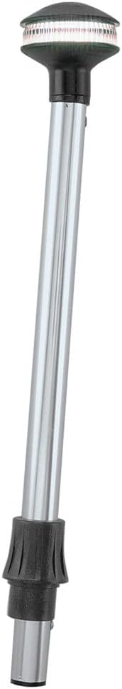 Perko 1440DP2CHR Inland-Series Reduced Glare White All-Round Pole Light - 24 Height, 0° Rake