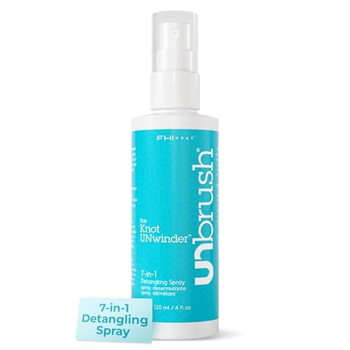 FHI Heat The Knot UNwinder Detangler Spray 7-in-1 Hair Care for Smooth, Tangle-Free Hair UNbrush Detangling Spray wHeat Protection, Frizz Control, Conditioning, Enhanced Shine, Moisture