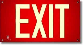 Red Wireless Exit Sign