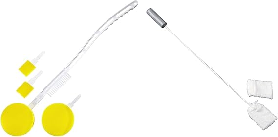 Performance Health 2 in 1 Long Handle Bathing Brush & Sponge & Homecraft Toe Washer, Foot Cleaning Brush, Bathing Aid for Elderly or Handicapped