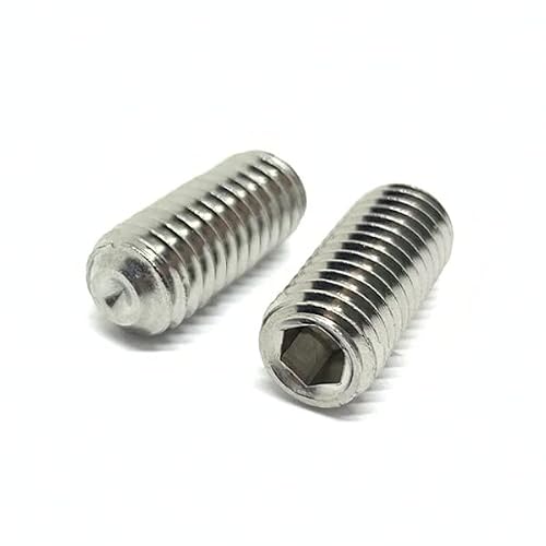 12 Pieces M8-1.25x12 Stainless Steel A2-70 Cup Point Allen Socket Set Screws