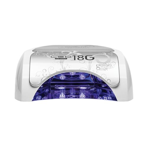 Gelish 18G Classic LED Light - Professional Nail Curing Lamp for Home or Salon Use, Fast-Drying 36W, Corded, SafeLightTM Technology, Ergonomic Design, Pedicure-Friendly.