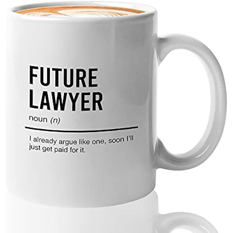 Bubble Hugs Lawyer Coffee Mug 11oz White - Future Lawyer - Law Student Law School - Attorney Advocate