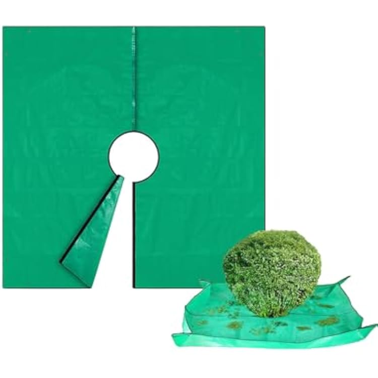Landscape Pruning Tarp, 39 x39 Waterproof Tarp, Four Corners Has Corner Buckles for Easy Fixing Around Shrubs and Trees20cm7.87in