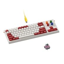 KBDcraft 03Sachiel 85% Wired Mechanical Keyboard with 4 Knob Keys, Lego-Compatible Case, Gasket Mount, OEM Profile PBT Keycaps, Hot-Swappable Linear Switch, RGB, QMK/Vial for Win/Mac (Red)