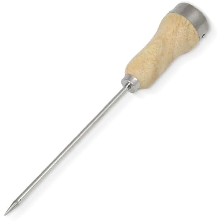 Chef Craft - Select Wood Handle Ice Pick, Plated Steel Ice Breaking Tool with Wooden Handle, 10 inches in Length 6 inch Blade, Great for Breaking Ice in Freezer