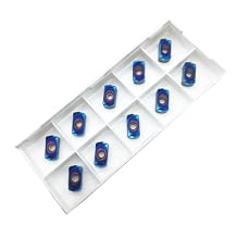 LNMU0303ZER Fast Feed Carbide Milling Inserts Face milling Slotting Milling Carbide Inserts Cutting Tools for Fast Feed End Mill Holder (LNMU03 Blue for Hardness Steel)
