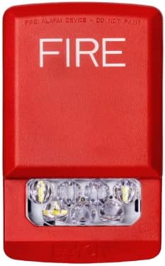 WHEELOCK ELSTR - Strobe, Led, Wall, Red, Fire, Clear Lens