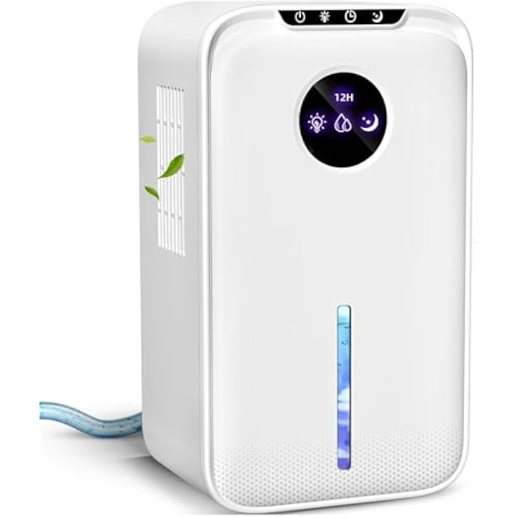 Dehumidifiers88.0OZ for Home Small Dehumidifier With Drain Hose Timer 8-12-24H Ultra-Quiet with Sleep Mode Auto Shut Off for Bedroom Bathroom Basement Kitchen RV Closet850.0Sq.ft