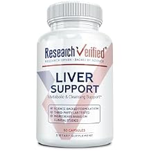 Research Verified Liver Support - Liposomal Milk Thistle, Artichoke Extract, Glutathione, BioPerine - Vegan - 60 Capsules - Pack of 1