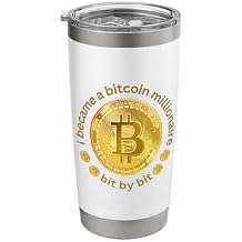 Bitcoin Logo BTC Crypto Currency Traders Blockchain Miners Stainless Steel Insulated Tumbler