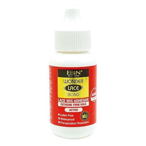 Adhesive Glue - Active 1.13fl.oz./35ml | Fast Drying, No Residue, Long-Lasting Formula with Edge Protection for Lace Front Wig Bonding Strong Hold