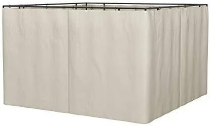 Outsunny 10' x 12' Universal Gazebo Sidewall Curtains Set, Dark Brown