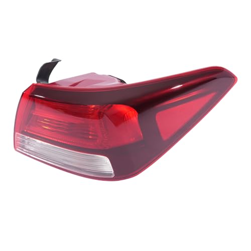 Halogen Tail Light Assembly for Kia Rio 2018 2019 2020 2021 2022 2023 Right Passenger Side Outer Tail Lamp Replacement Red&Clear Lens Red Housing 92402H9100 KI2805143 Right Passenger Side