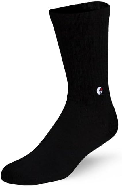 Ethika Kids' Crew Socks, Soft Athletic - Crew Sock Black - Flo Green B