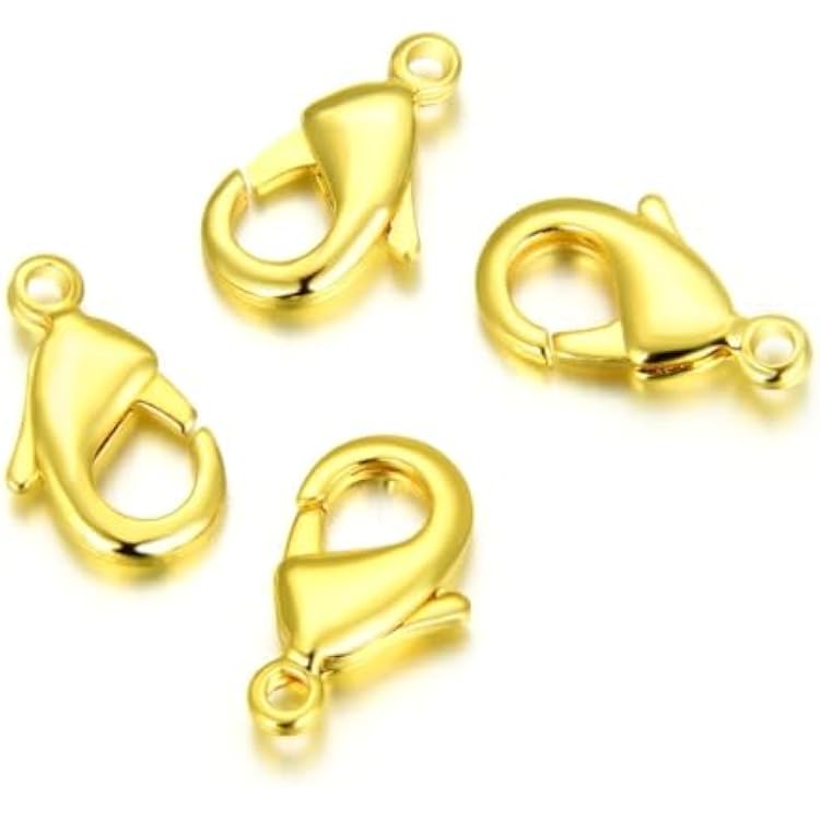 20pcs Adabele Tarnish Resistant Trigger Lobster Claw Clasp 20mm Large Connectors 18K Yellow Gold Plated Brass for DIY Craft Jewelry Making BF13-1