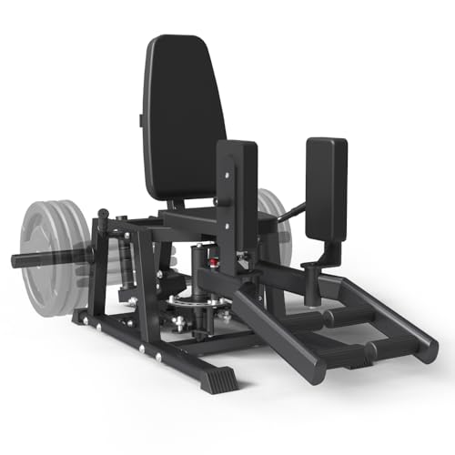 Hip Abductor and Hip Adductor Machine, Plate-Loaded Seated Inner and Outer Thigh Machine, Thigh Master with 6 Levels Gear System, Hip Trainer for Hip Abduction and Hip Adduction, Black