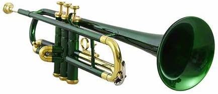 Green Lacquer Brass Bb Trumpet With Case
