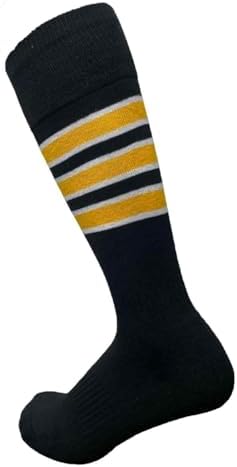 COUVER Mens Knee High Striped Similar Baseball Team Style Sport Socks