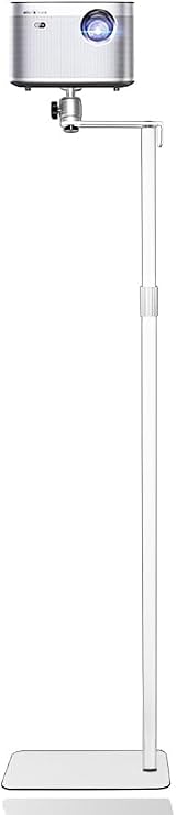 2-Be-Best Projector Stand 36-63in / 92-162cm Height Adjustable Projector Floor Stands Universal Projectors Mount Stand for Bed Sofa Compatible with HAPPRUN Anker XGIMI Upgraded Large Ball Head White