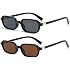 Rectangle Sunglasses Womens Trendy Cool Style Small Narrow 90s Retro Rave Rectangular Sunglasses for Women Men