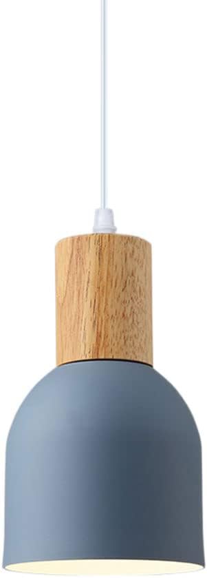 THAELY Simple Pendant Lampshade Danish Style Small Pendant Light Modern Decor Hanging Lights Bedroom Light Fixture Wood Hanging Lamp for Kitchen Island, Barn, Dining Room, Living Room, A Gray
