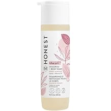 The Honest Company 2-in-1 Cleansing Shampoo Body Wash Gentle for Baby, Naturally Derived Tear-free Hypoallergenic Sweet Almond Nourish 10 fl oz