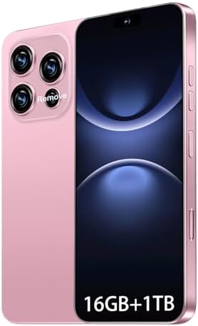 16PROMA X 16GB1TB 6.99 HD Screen Smartphone Unlocked Cell Phone,Battery 7000mAh Unlocked The Phone, Android 14 Fingerprint Button UnlockGPSDual SIM5GFace ID Pink