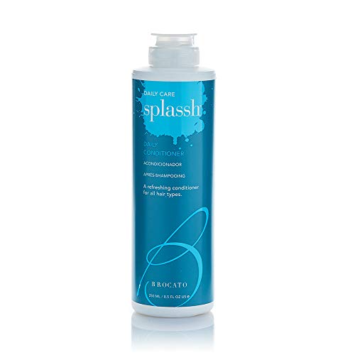 Brocato Splassh Daily Hair Conditioner, 8.5 Oz | Moisturizing Conditioner with Fortifying Keratin and Natural Aloe Vera, Chamomile and Rosemary | No Sulfate or Parabens - For All Hair Types