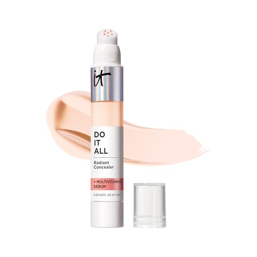 IT Cosmetics Do It All Radiant Concealer Makeup Concealer Hydrate & Brighten Creaseless Medium Coverage & Radiant Finish Niacinamide & Hyaluronic Acid - 0.2 Fl Oz