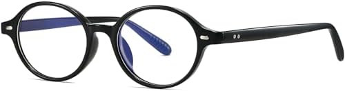 AIEYEZO Retro Round Blue Light Glasses for Men Women Fashion 90s Vintage Trendy Oval Round Frame Nerd Glasses