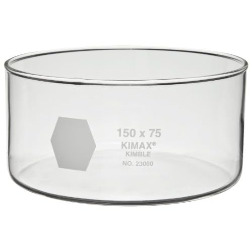 Kimax 23000-5035 Glass 50mL Crystallizing Dish, 50mm Diameter x 35mm Height Pack of 6