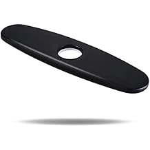 sink hole cover, escutcheon plate WEWE stainless steel deck plate for 1 or 3 hole bathroom or kitchen sink faucet Mixer tap 10" matte black