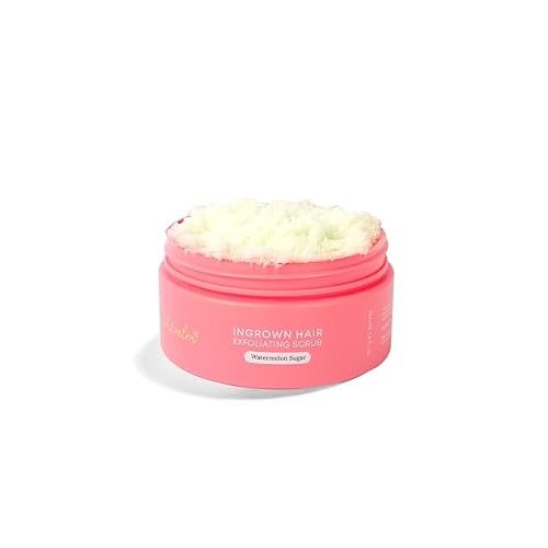 Bushbalm Ingrown Hair Exfoliating Scrub Pre-Shave Sugar Scrub for Ingrown Hairs, Razor Bumps & Dry Skin Gently Buffs & Soothes Sensitive Skin - Watermelon Sugar 236ml