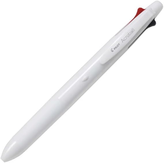 Pilot Acroball 4+1 Multifunction Ballpoint Pen, Equipped with 0.5mm Oil-Based Ink (Black, Red, Blue, Green), 0.5mm Mechanical Pencil, Off White, BH41AB-155-OW