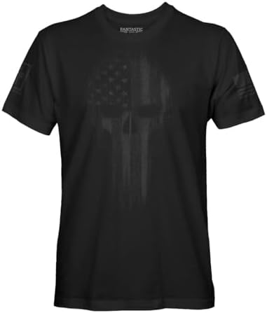 USA American Skull Mens Patriotic T-Shirt