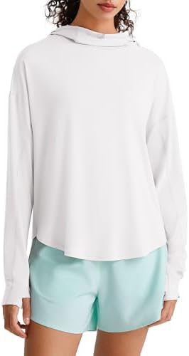 G4Free Lightbreeze UPF 50+ UV Long Sleeve Shirts for Women - Sun Hoodie with Thumholes Hiking Casual