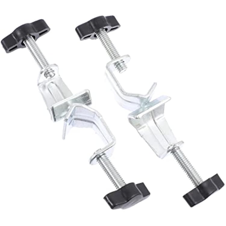 Hemobllo 2pcs Adjustable Bosshead Clamp Holder Right Angle Iron Stand Bracket for Laboratory Chemistry Experiments with Knob Grip and Construction