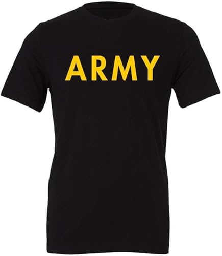Mens Army PT Style T-Shirt | U.S. Army Military Physical Training Infantry Exercise Workout Gear Shirt
