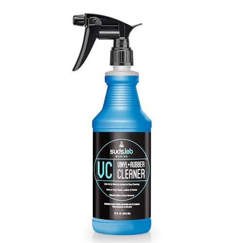 Suds Lab Marine VC Vinyl & Rubber Cleaner for Boats, Plastic, Leather, Rubber, Removes Grime & Stains, 32 oz.