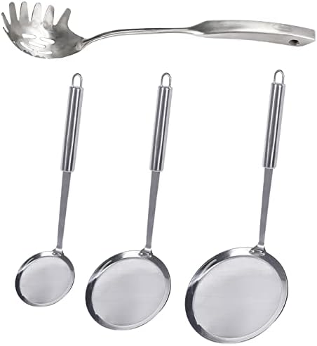 Newness Spaghetti Server and Fine Mesh Skimmer Spoon