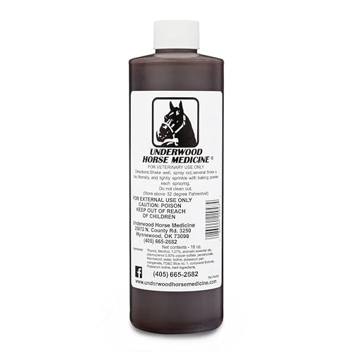 Underwood Topical Horse Care Wound Spray - 16oz Refill Horse Wound Care Horse Essentials for Quick Healing of Cuts Horse First Aid Kit & Wound Care for Dogs Equine First Aid Kit & Dog Wound Heal